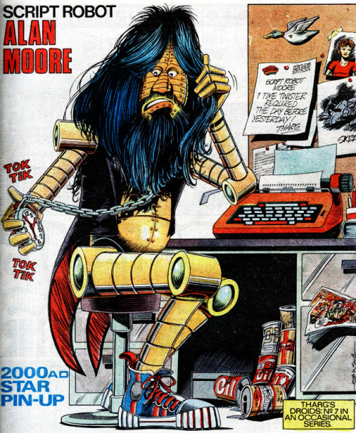 2000adonline:  The 2000 AD DroidsIt’s a well-known fact that the alien editor of 2000 AD, Tharg the Mighty, ensures that the highest levels of Thrill-power are packed into every page of the Galaxy’s Greatest Comic by keeping his creator droids in