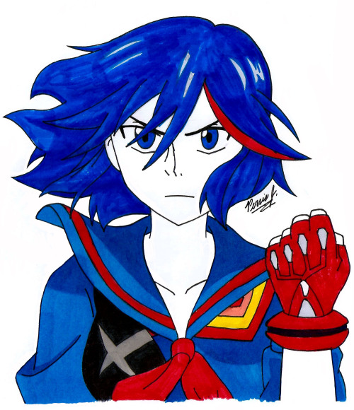 My First Drawing Of Ryuko Matoi Done In Marker. This Is Shit.