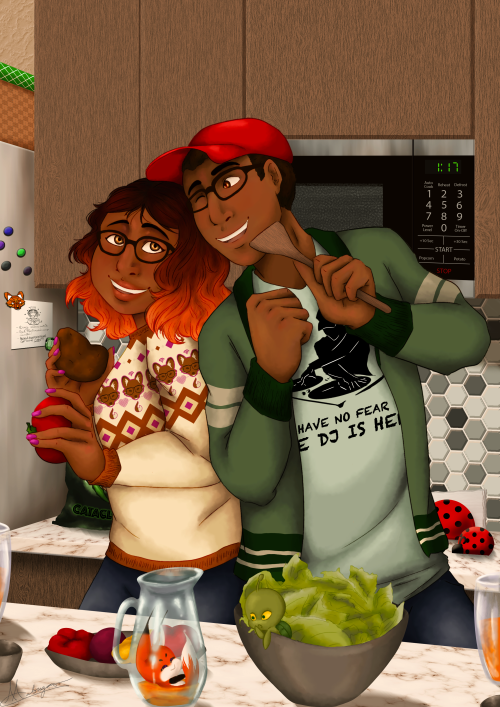 artisticallyzah: Let’s Get Cookin’!My full piece for @thedjwifizine which can be found h
