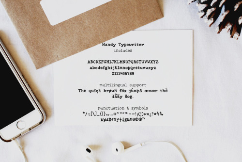 Handy Typewriter is a handwritten typewriter font in 4 handmade weights, with lots of extras. Handy 