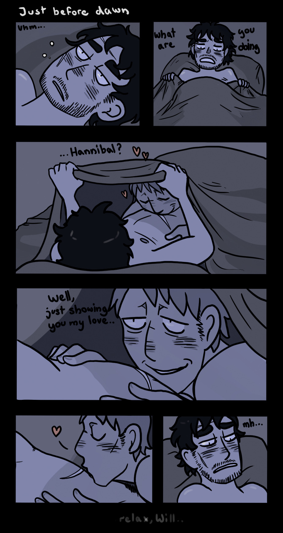 starstripper:  Hannibal surprising Will with love in the middle of the night The