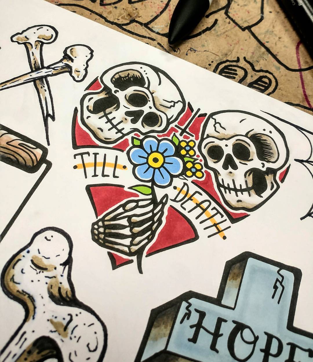 Mercer Draws Things — Available. Till Death Do Us Part #tattoo...