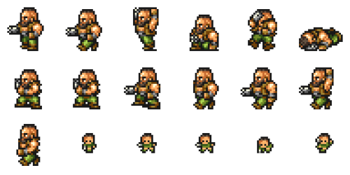 Barret’s sprites in Final Fantasy Record Keeper. It’s transparent. [source]