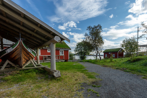 Village in Lofoten Beautiful architecture at Reine in Lofoten, Norway.