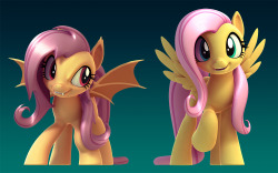 onnanoko-mlp:  2snacks:  More Updates! - Fixed a bunch of stuff. - Modeled more corrective blendshapes for the body. - Added Wings. - Created a new IK chain Rig for the hair and the Eyelashes - Turned Fluttershy into a vampire. 2nd Animation Test:  I’ve