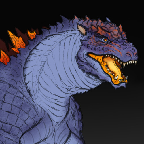 Painting Godzilla with colors that aren&rsquo;t just greys it&rsquo;s so much fun
