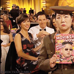 stephenstrvnge:  Benedict Cumberbatch and Sophie Hunter at Golden Globes Awards 2015.