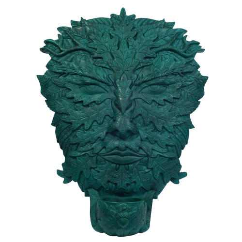 NEW at Eclectic Artisans-Greenman Plaque w/Offering Bowl Our Greenman plaque is a magical rendition 