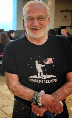 daily-murica:The great patriot Buzz Aldrin wore another amazing shirt today.