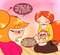 princesscallyie:A cute comic about Mama Prinny making a promise to her sweet baby Kingsley~ dA linkArt Blog~  mama prinny~ &lt;3 &lt;3 &lt;3