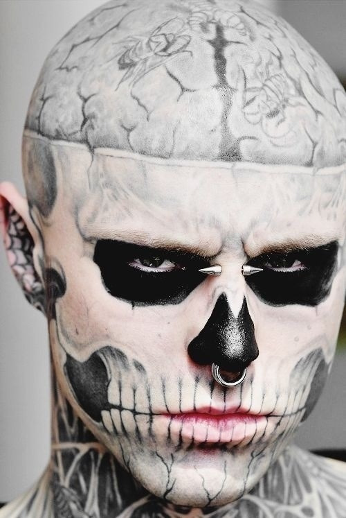 Rick Genest. That shit is hardcore.