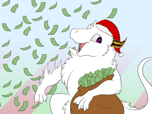 ponybalderdashery:  sapphire-and-greyzeek:  Deck the halls with bundles of cash,FA LA LA LA LAAA, LA LAA LA LAAAA!  It’s the gift that gives exactly once in exchange for goods and services   x3