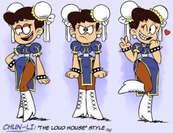 mast3r-rainb0w: “LOUD HOUSE” Style: Chun-Li (Street Fighter) by MAST3R-RAINB0W    (Made by ME, of course!)  ;3