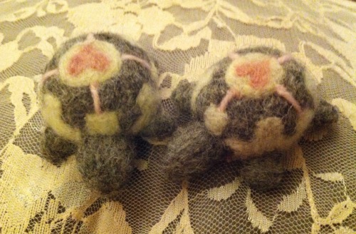 norhuu:  Felted  Companion Cube Turtle I combined two cute things, and I was right, they got cutter.  Available here on my storenvy.   ✨