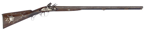 Silver decorated and monogrammed double barrel flintlock shotgun owned by Napoleon II, son of Napole