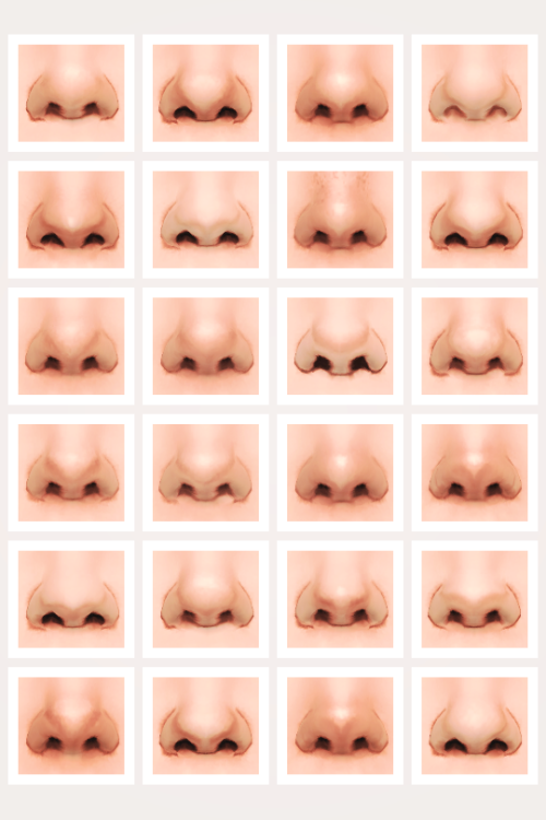 brntwaffles:  all of my 24 sims 3 nosemasks converted to sims 4 as requestedlabeled thumbnailsavaila