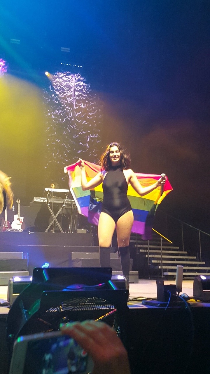 elipizza:  Lauren with the LGBT flag 💘 