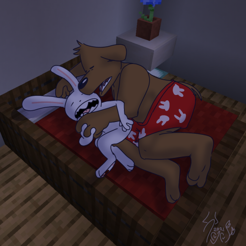 timegearremix:what if we slept in the Minecraft double bed (and we&rsquo;re both