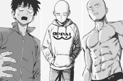 deathnoteryuzaki:  Make me choose: @yuu–nishinoya said: Haikyuu!! or One Punch man 