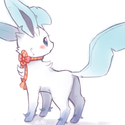 wolfwithribbon:white leafeon=3