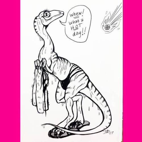 She’s doomed Commission at Baltimore Comic Con 2017 #sexisaurus #dinosaur #dinosaurart #prehis