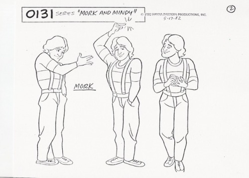Models (and characters) from Hanna-Barbera&rsquo;s 1982 cartoon, Mork &amp; Mindy. (This in 