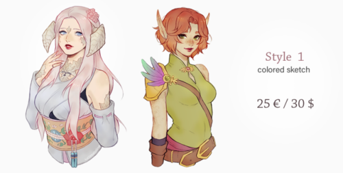 lunae-valhan:luciasatalina:Hello !! I’m finally reopening my commissions ! ❤If you are interested pl