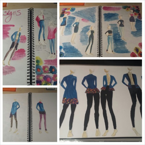 Image of my sketch book work, leading to my final design board on the bottom right corner! I’m