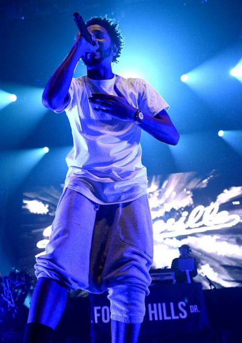 J. Cole performs during the #SXSWTakeover at ACL Live on March 21, 2015