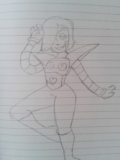 kinkscientist submitted: this is my first time drawing mettaton which is surprising cus i too am in 