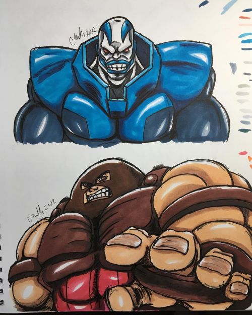 Apocalypse and The Juggernaut sketches #sketches #sketchbook #chriscrazyhouse #art #drawing #micronp