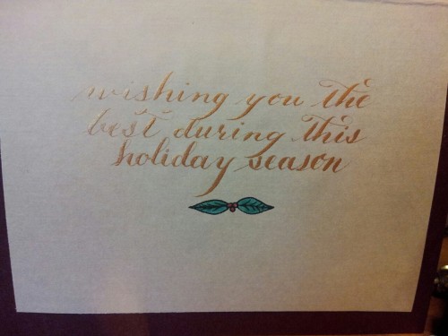 The spoils of christmas-card-making. I REALLY love gold ink.