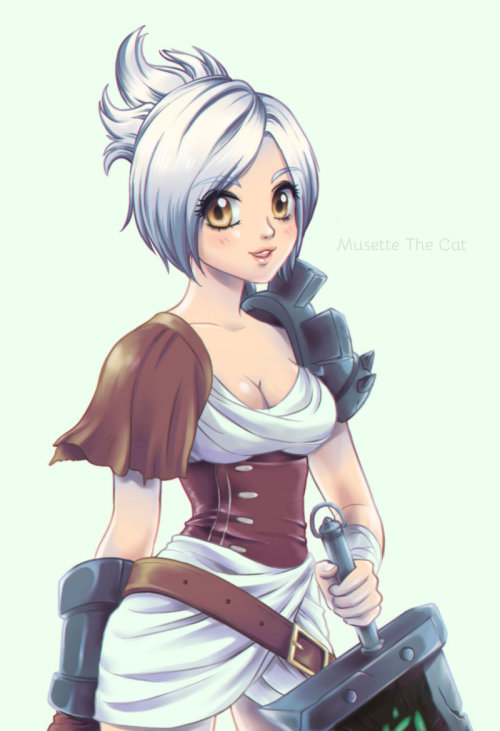 weagueofwegends:  Cute Riven by Musettethecat