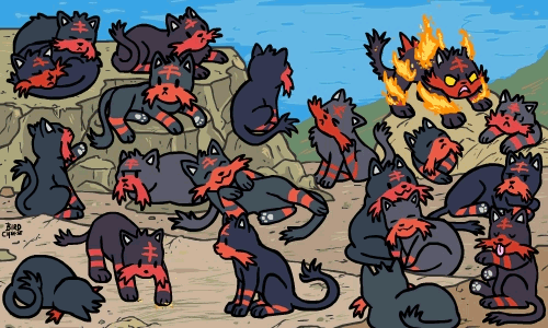 birdcheese:Litten. The Flaming Hairball Pokémon.