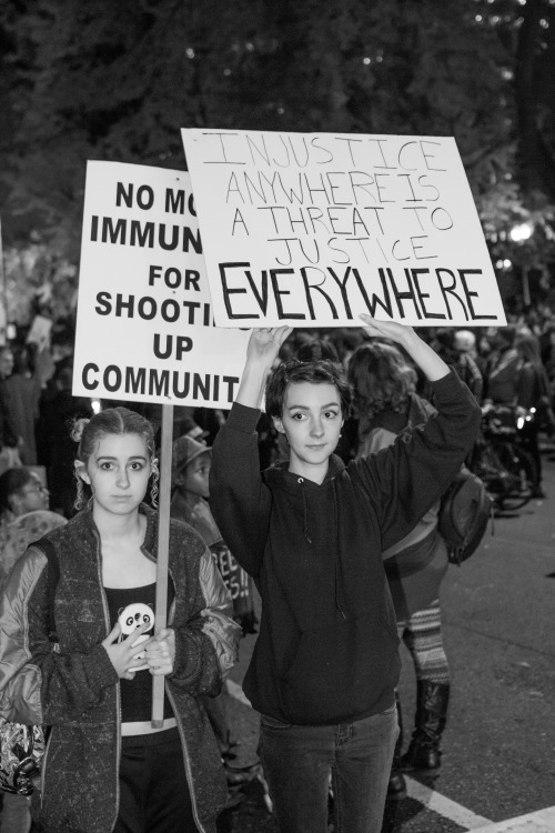 sdkfphotography:Ferguson protest, Portland 11/25/14. Nearly a thousand people marched the streets of