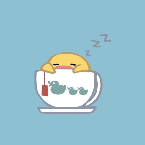 These tired birdblobs need their coffee / tea fix for the morning(These icons were made as a surpris