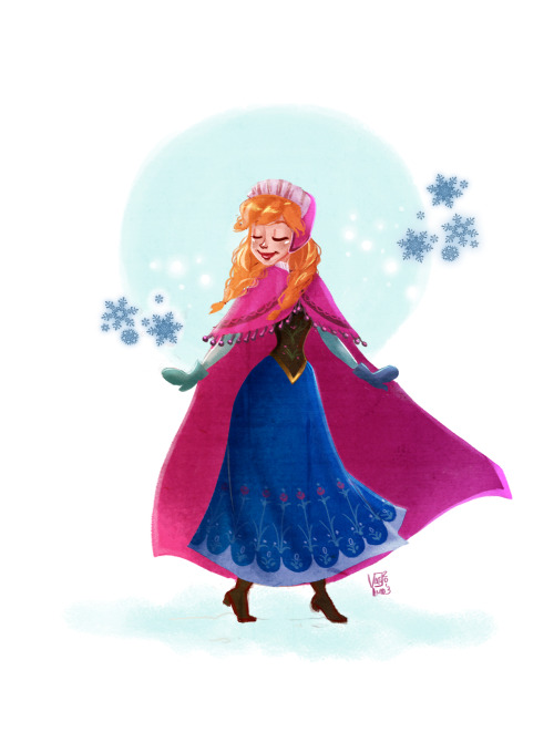 vpartworks:ANNA fan art from the upcoming Disney movie FROZEN.