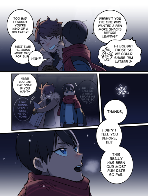 hachibani: my full comic for @oikagezine since i got my copy recently!! cheesy stuff and d*sneyland 