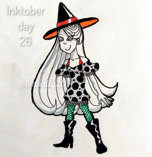  Inktober day 26: Small stylish witch