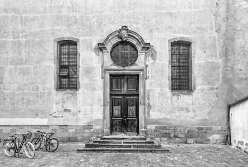 Three windows, two bikes, and a door…Colmar, France