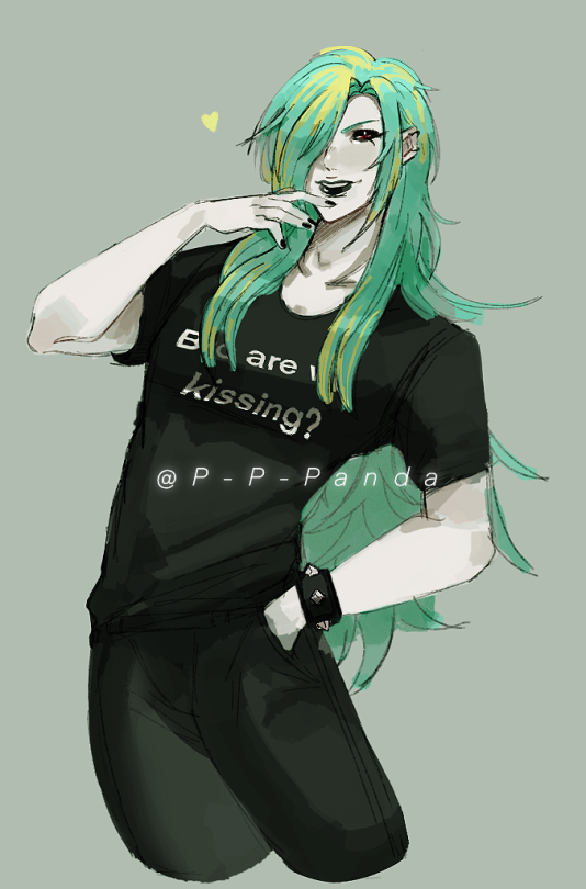 Sketch Trade That I Ended Up Coloring Lol For @cinnamon-rolls-forever Of Their Oc Syntyche! Hes So Hot