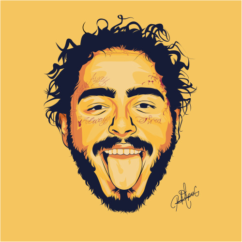 Post Malone art vector