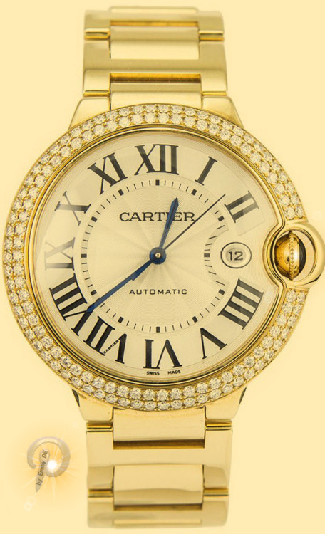 Emmy DE *  Cartier Ballon Bleu 18k Yellow Gold Watch 