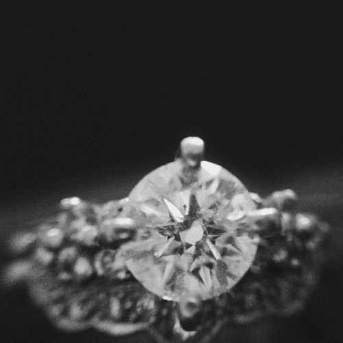 #photojojomacro #macro #engagementring #diamond #bw