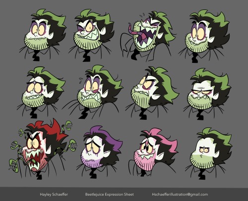 snaileyart: Howdy!! I realize I never posted some of my Beetlejuice portfolio stuff here, so here is