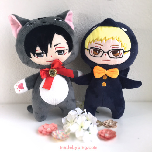 Added some new Haikyuu plushies to my store!! Orders will ship in mid-December!Grab some Neko babies