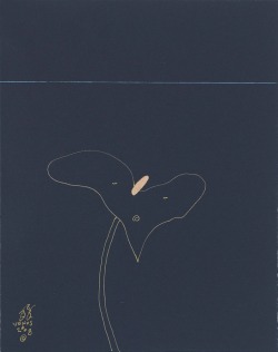 thunderstruck9:Billy Al Bengston (American, 1934-2022), Venus, 2008. Metallic ink on paper, 24.1 x 19.1 cm.