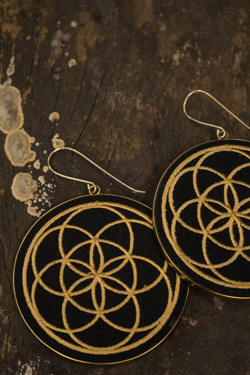 Earring By Manaka Collection :.  Flower Of Life OrbitsTo ancient cultures, sacred geometric patterns