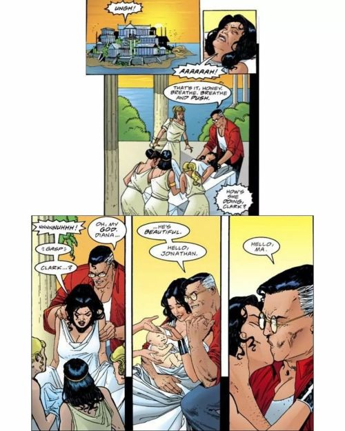 Reposted from @dianaandkal “Hello, Ma.” -Clark  Diana gives birth to Jonathan Kent II of