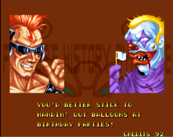 bison2winquote:  - Matlock Jade to Clown, Fighter’s History Dynamite: Karnov’s Revenge (Data East)